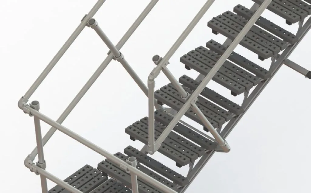 kee walk guardrail - steps