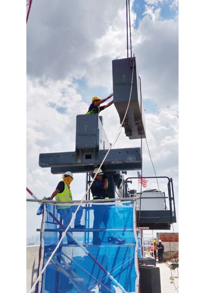 BMU Counterweight Installation Process