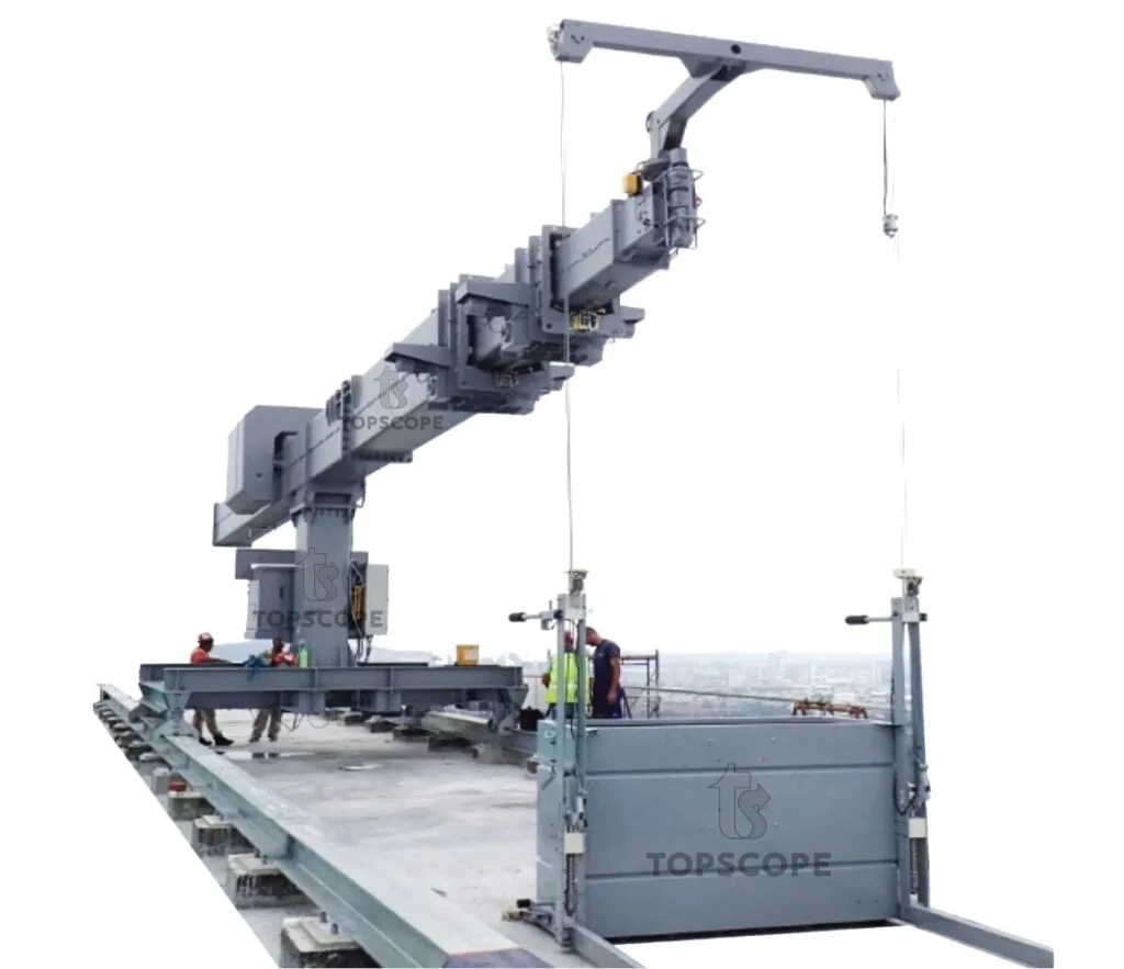 New World Hotel in Petaling Jaya - Telescopic Articulated Boom BMU on Roof Rail System