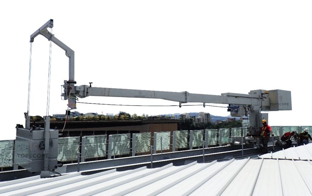 Suasana PJH in Putrajaya - Roof Rail-Mounted Telescopic BMU with Luffing Jib Arm