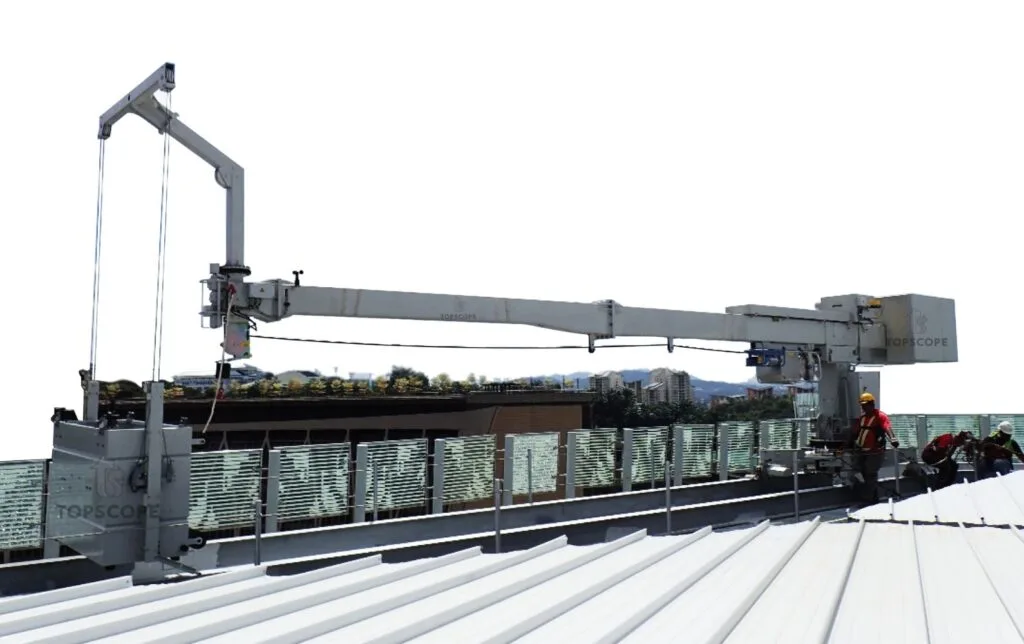 Suasana PJH in Putrajaya - Roof Rail-Mounted Telescopic BMU with Luffing Jib Arm