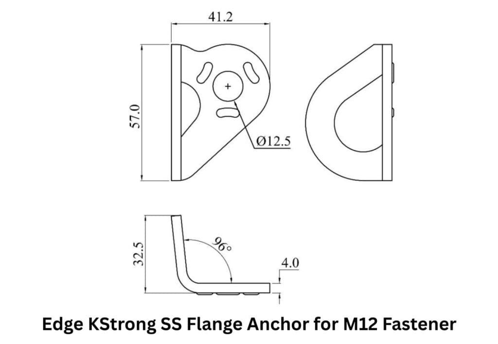 Edge KStrong SS Flange Anchor for M12 Fastener