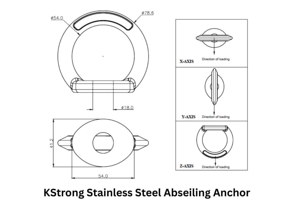 KStrong Stainless Steel Abseiling Anchor