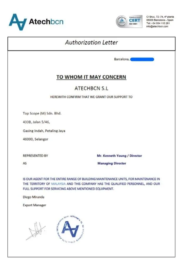 certified company by ATECHBCN